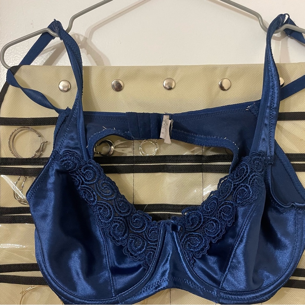Elegant Royal Blue Lace Bra